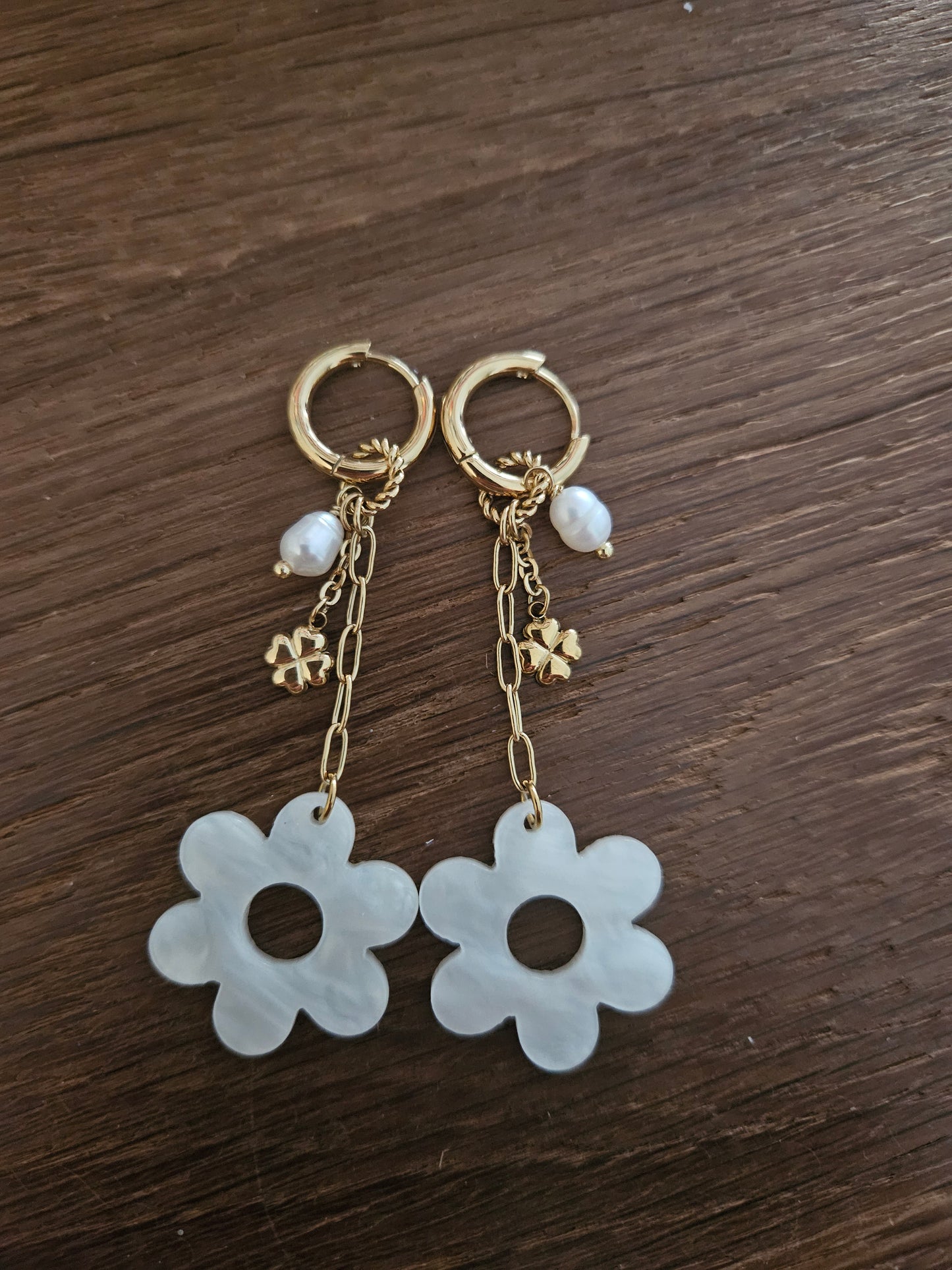 Oorbellen hang bloemetjes