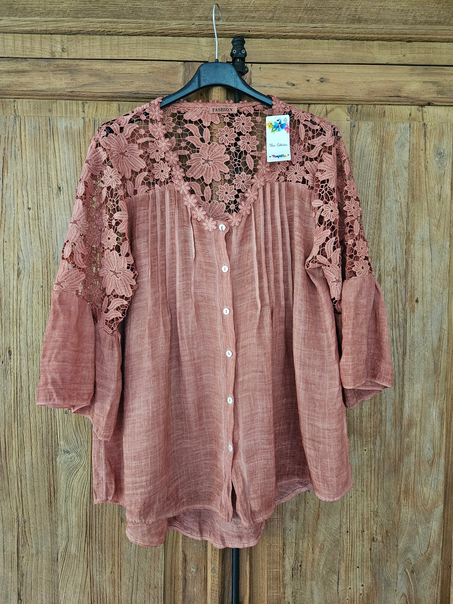 Flower lace blouse