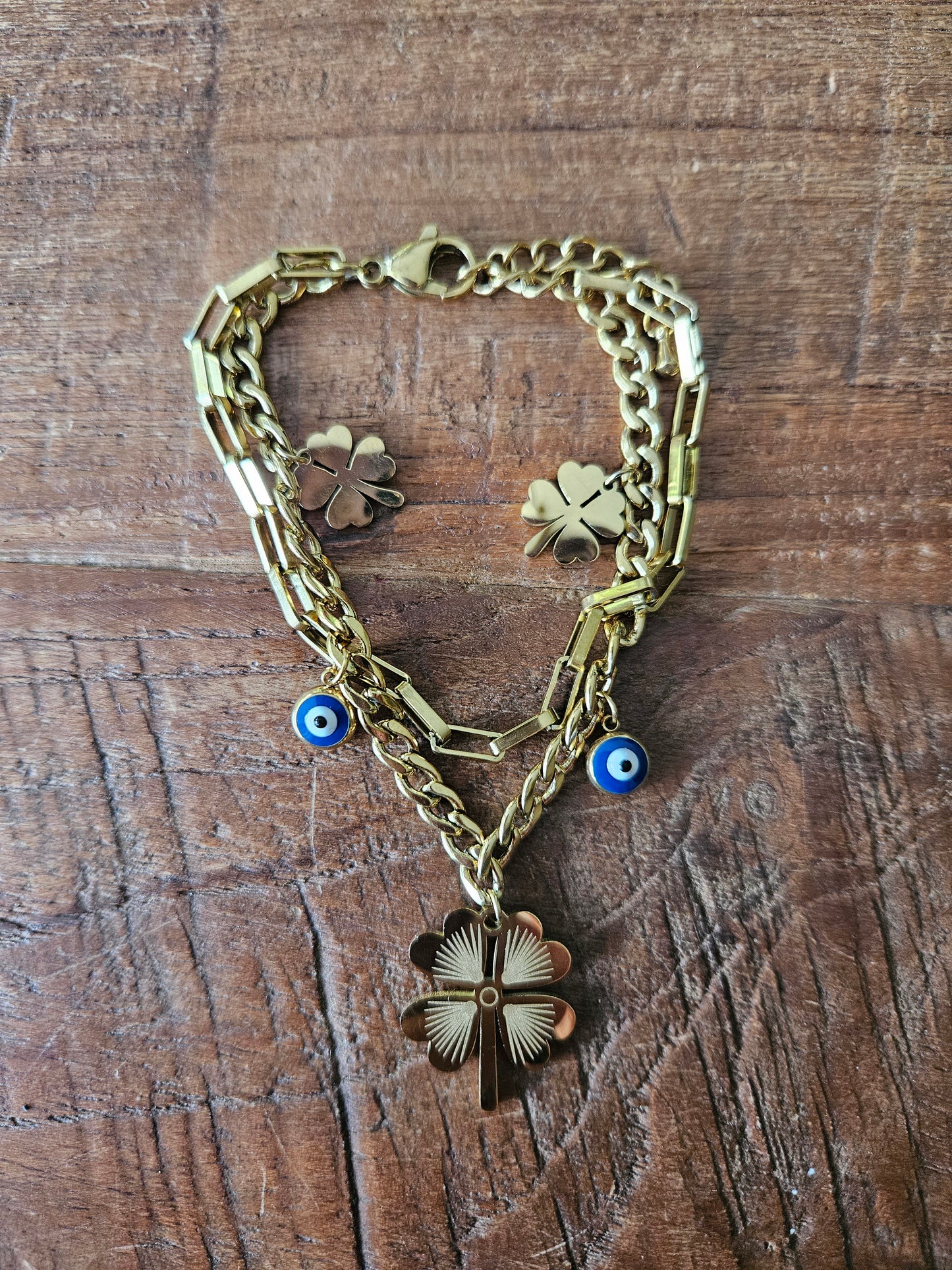Armband bedel klaver