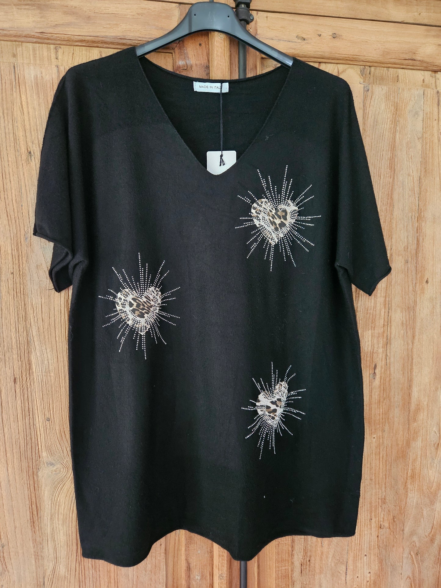 Little hearts glitter top