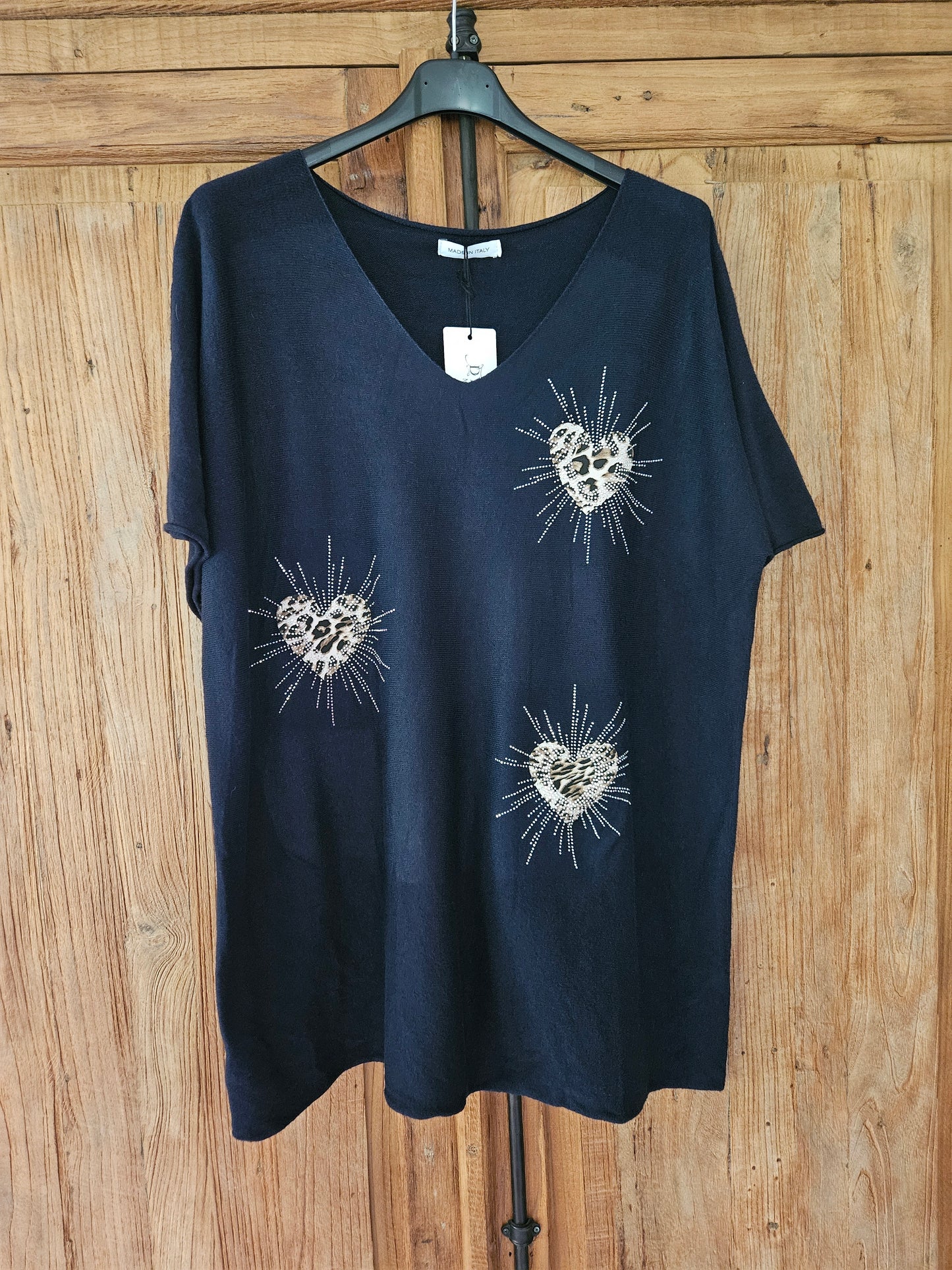 Little hearts glitter top