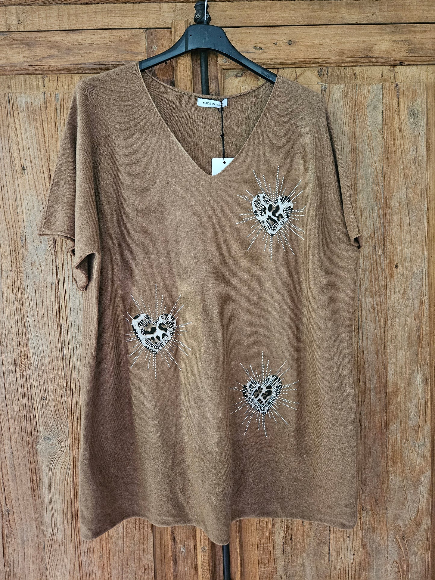 Little hearts glitter top
