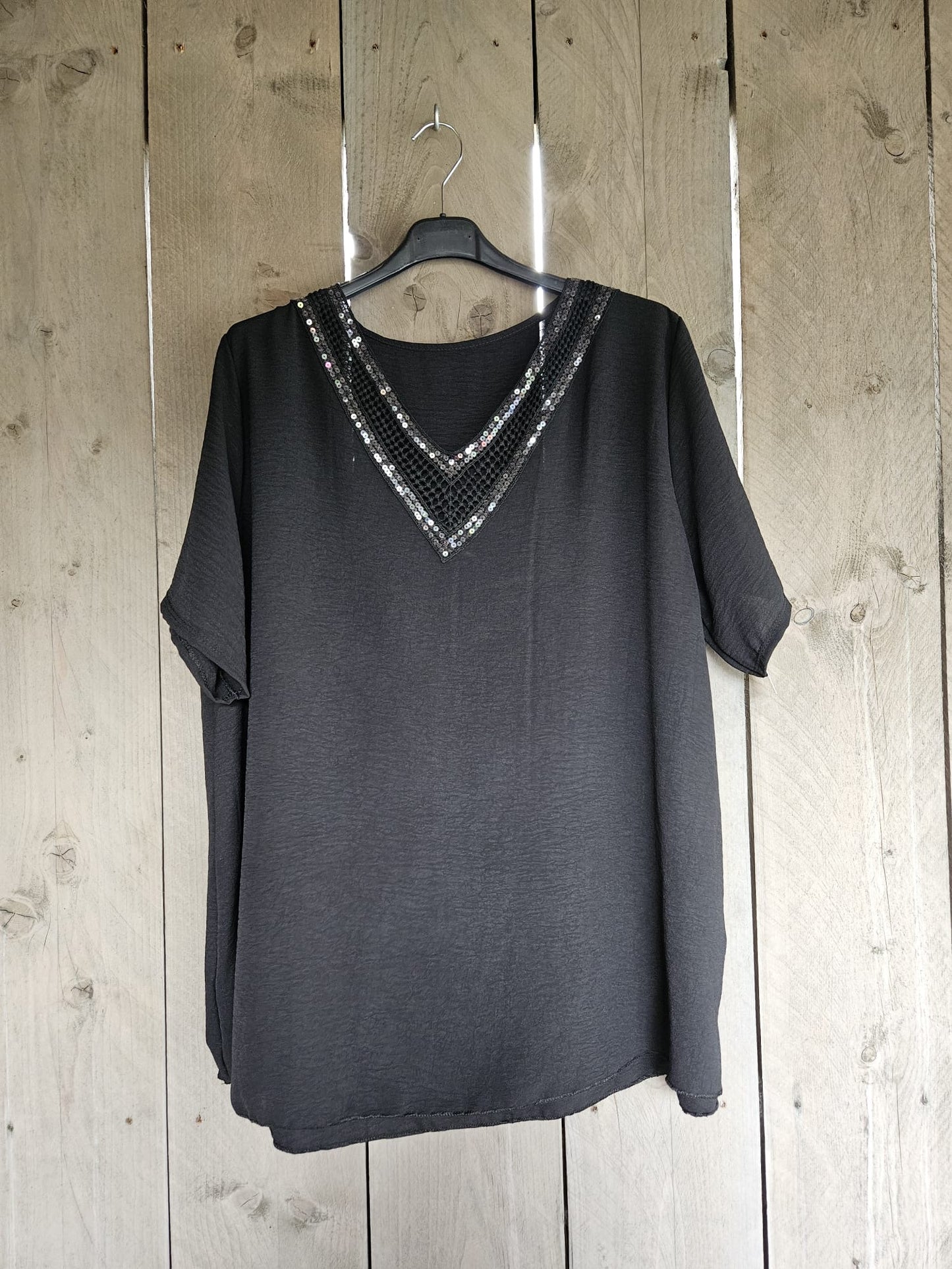 Blouse glitter V