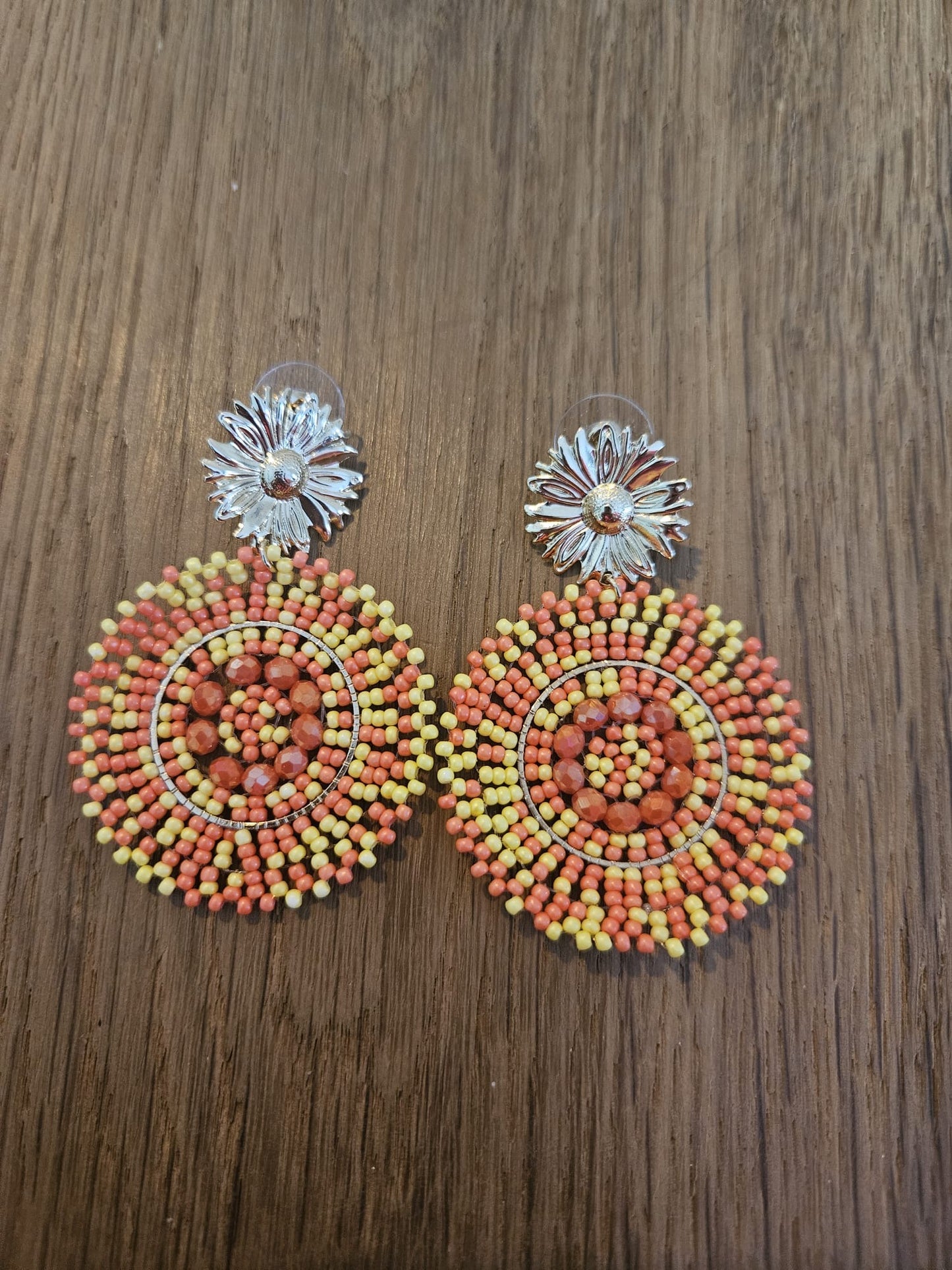 Oorbellen oranje/geel