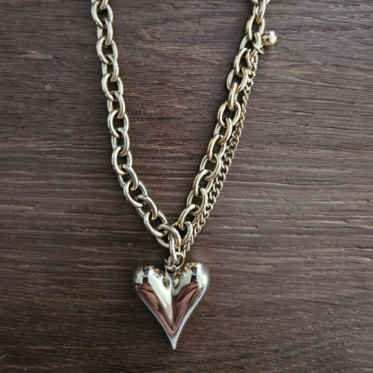 ketting hart massief