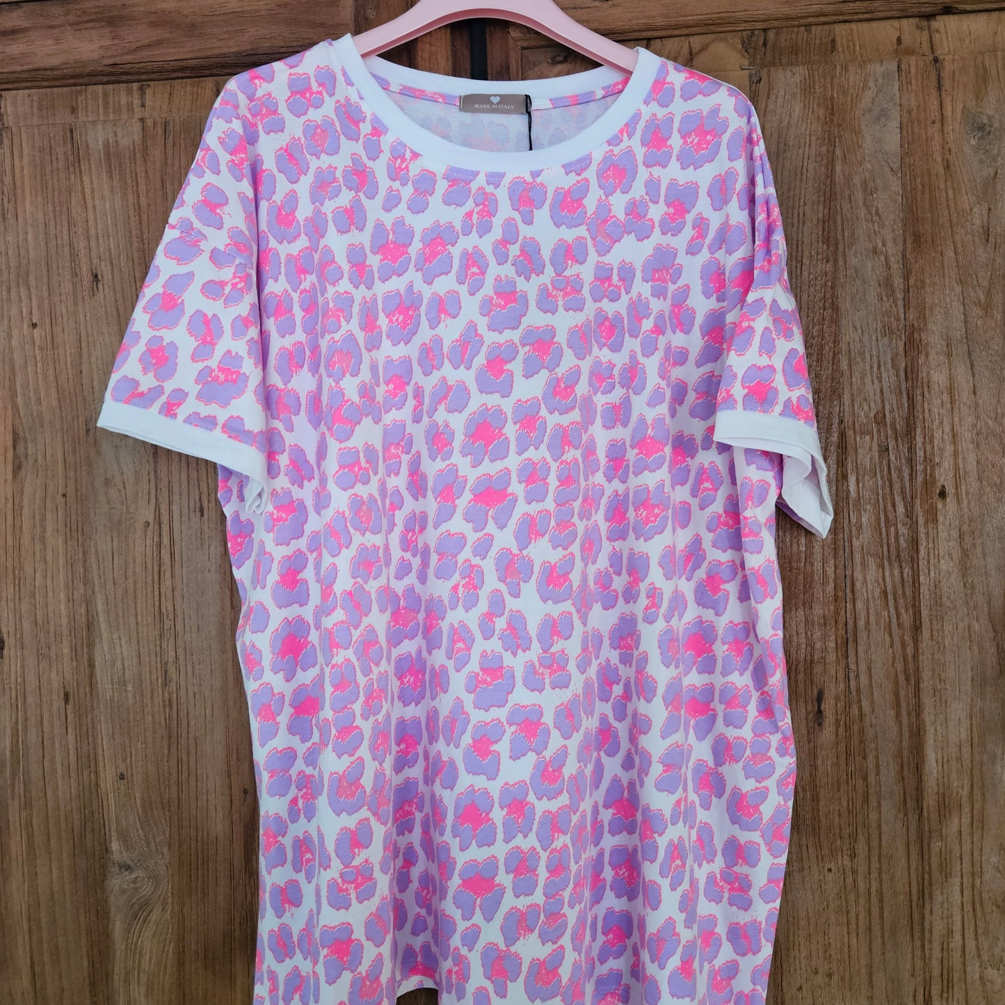 T-shirt neon leopard