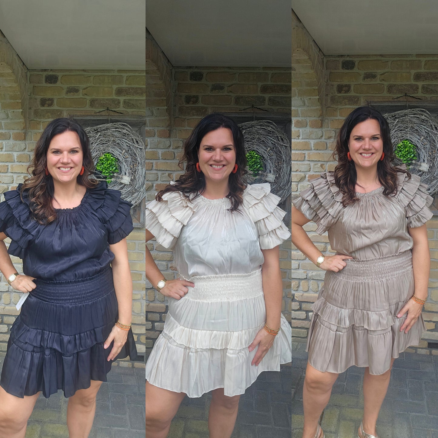 Metallic co ord set rok/blouse