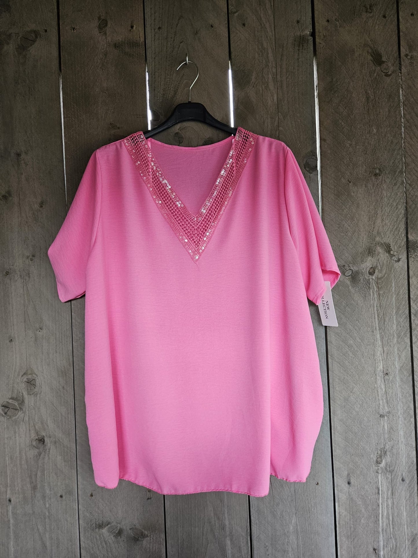 Blouse glitter V