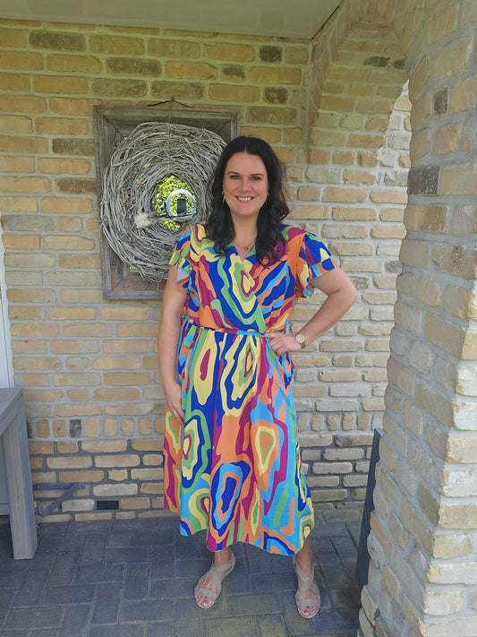 Multicolour jurk