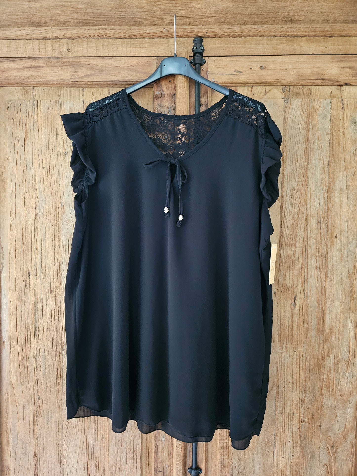 Back lace top