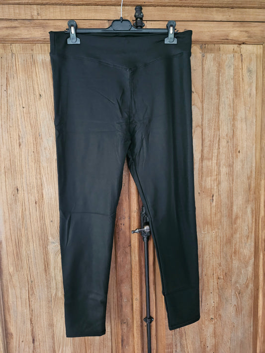 Monday legging leerlook zwart