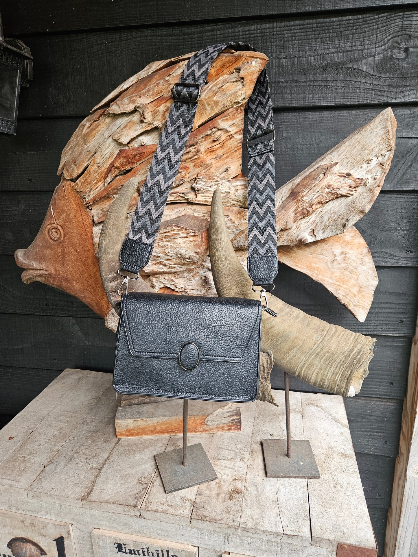 Zwarte Tas met band
