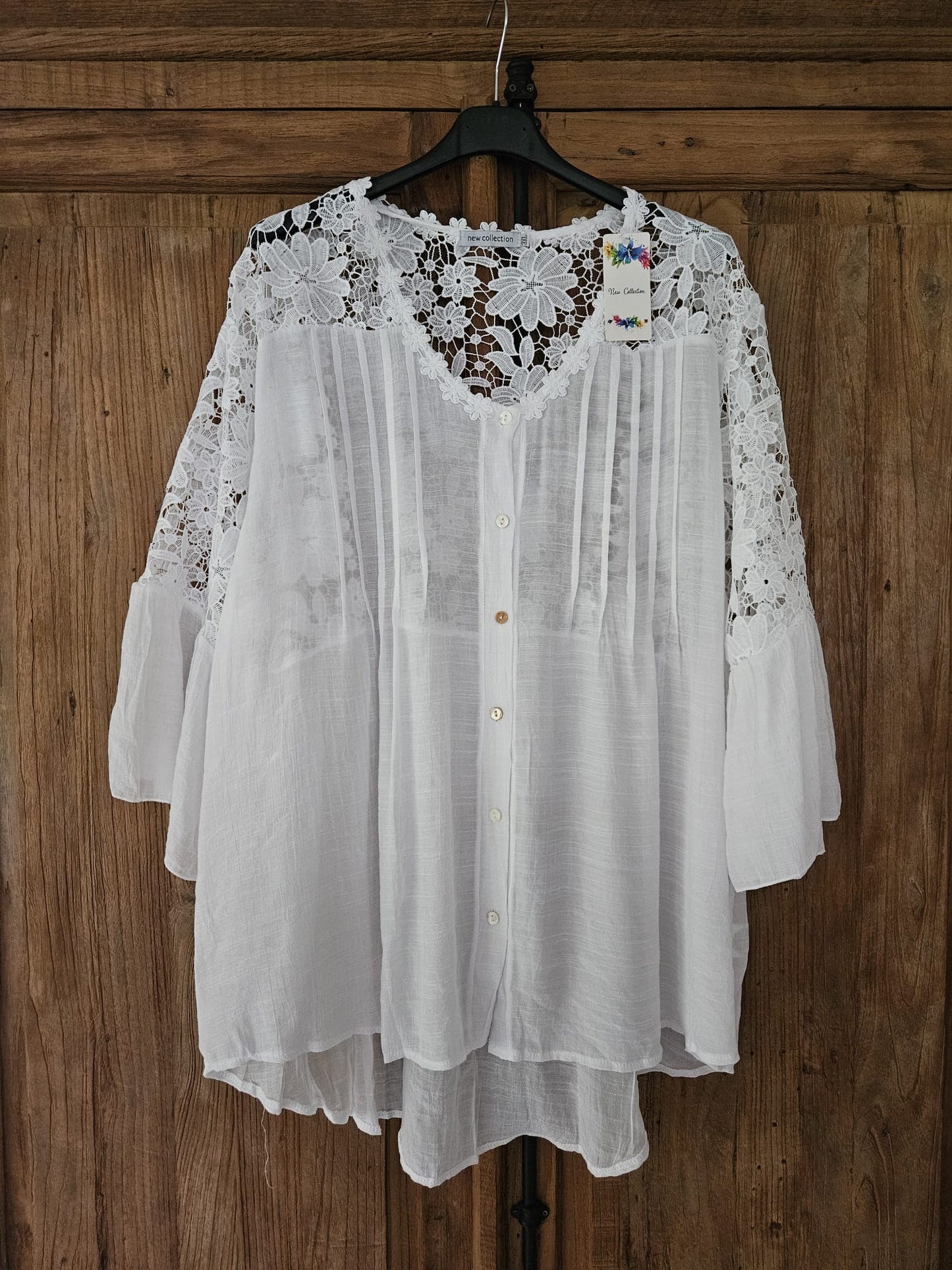 Flower lace blouse