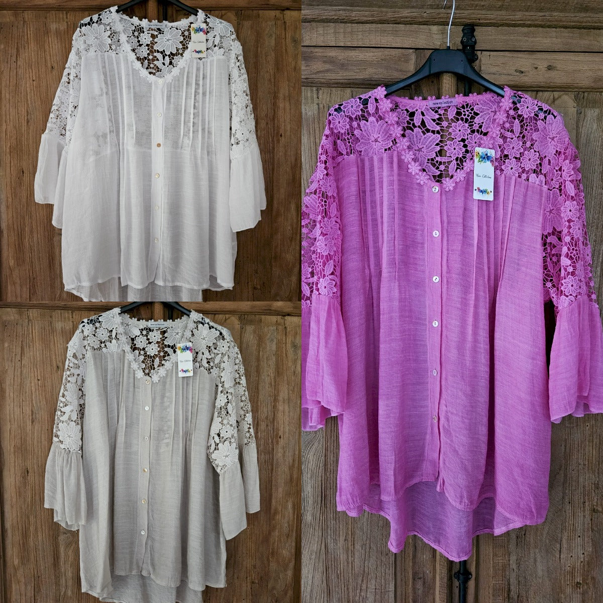 Flower lace blouse