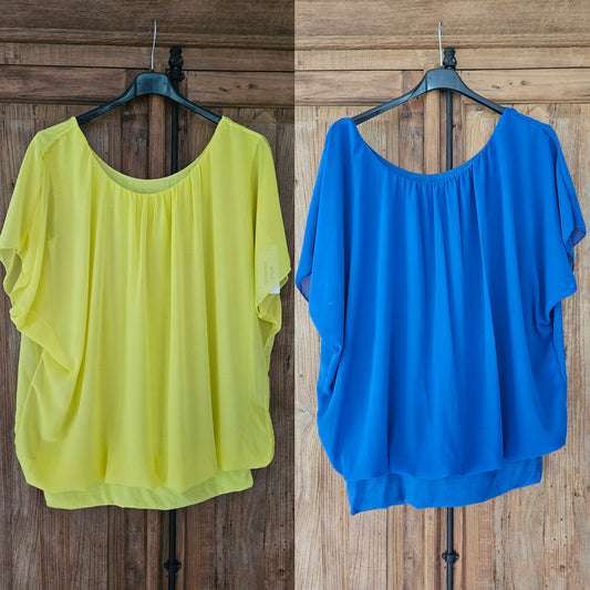 Basic blouse losvallend plus