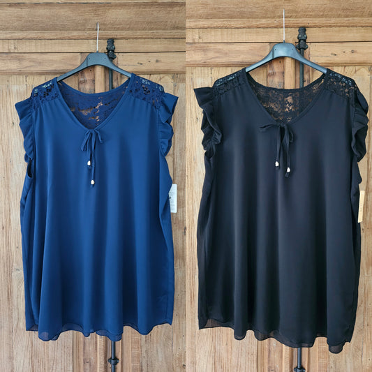 Back lace top