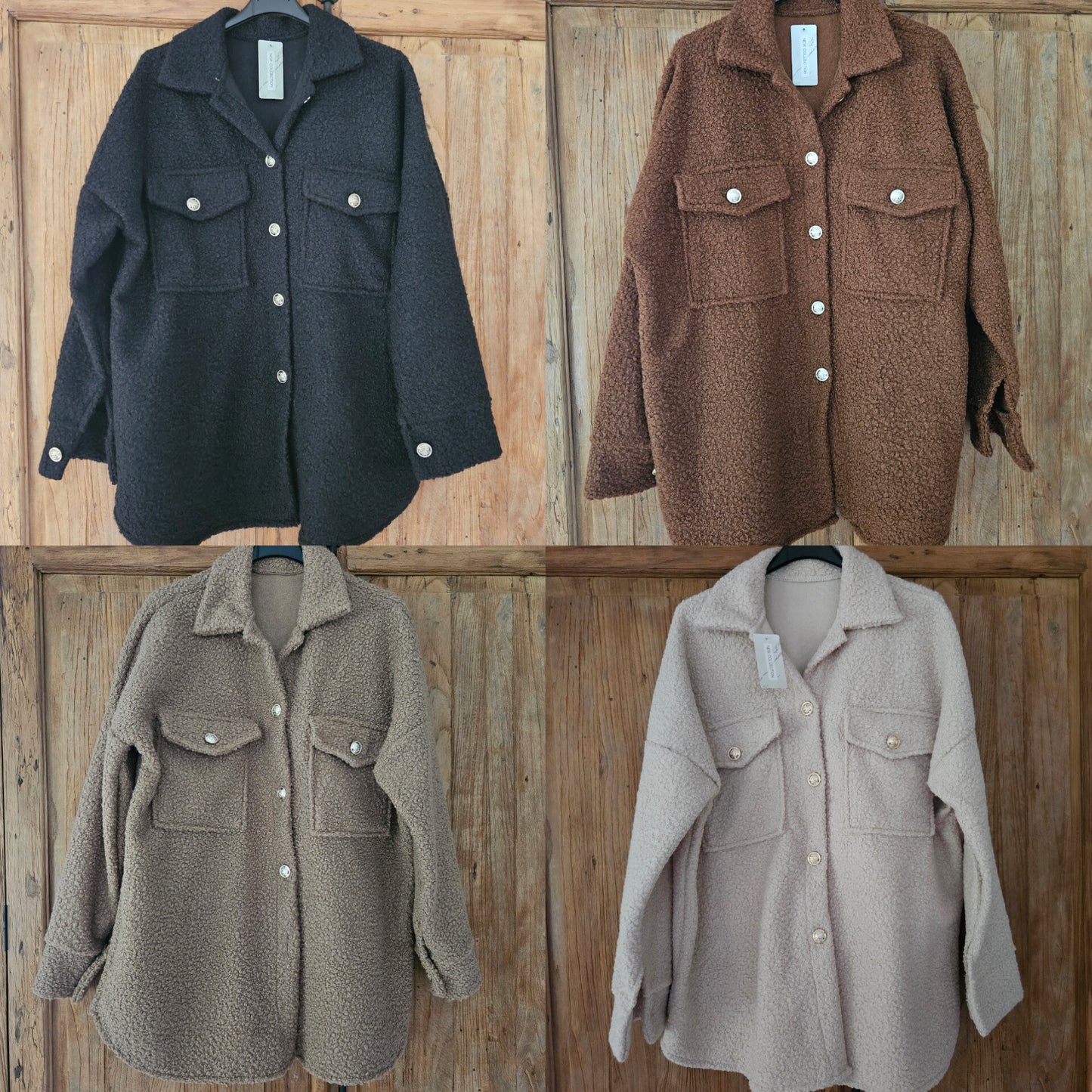 Teddy bouclé jacket herfst