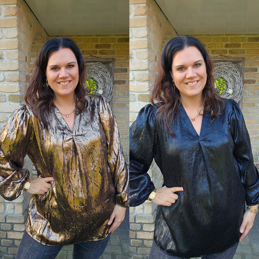 Blouse metallic party