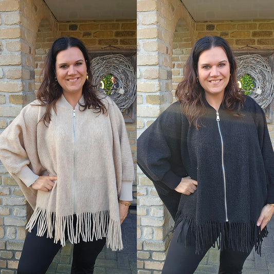 Poncho Vest franjes