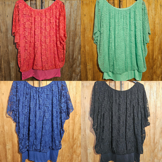 Rose lace top