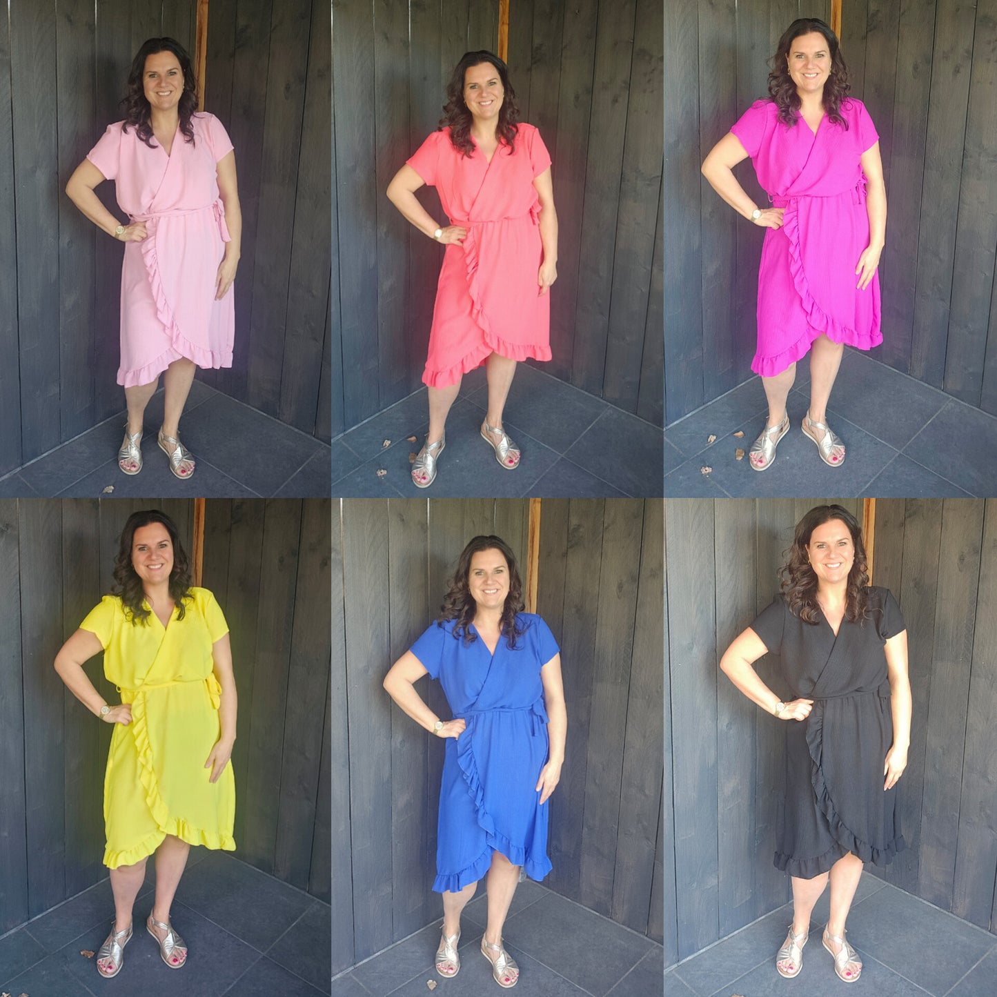 Ruffle dress basic (korte mouw)