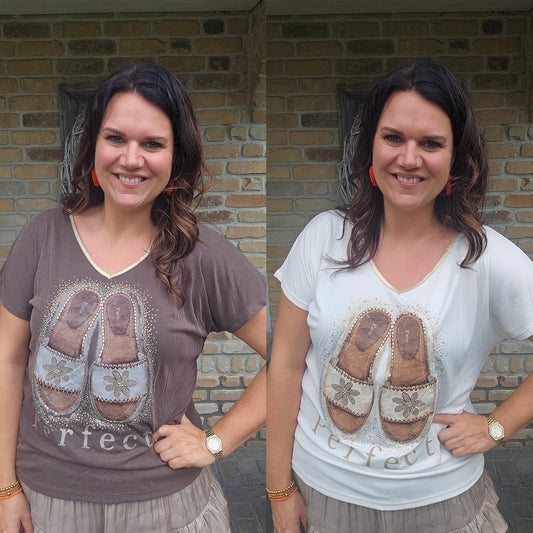 Tshirt slipper strass