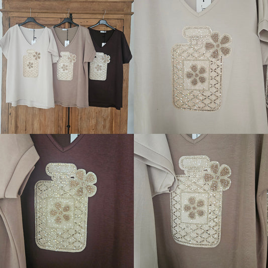 Tshirt parfum glitter flower