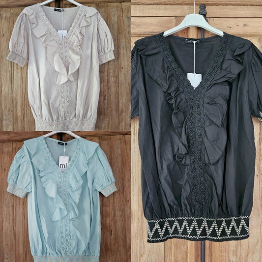 Ruffle lace blouse