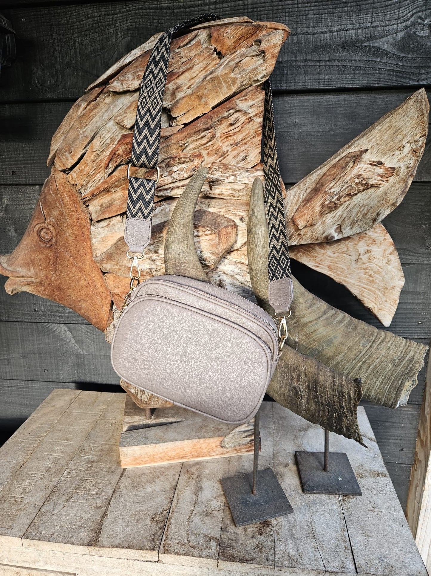 Golden zipper bag