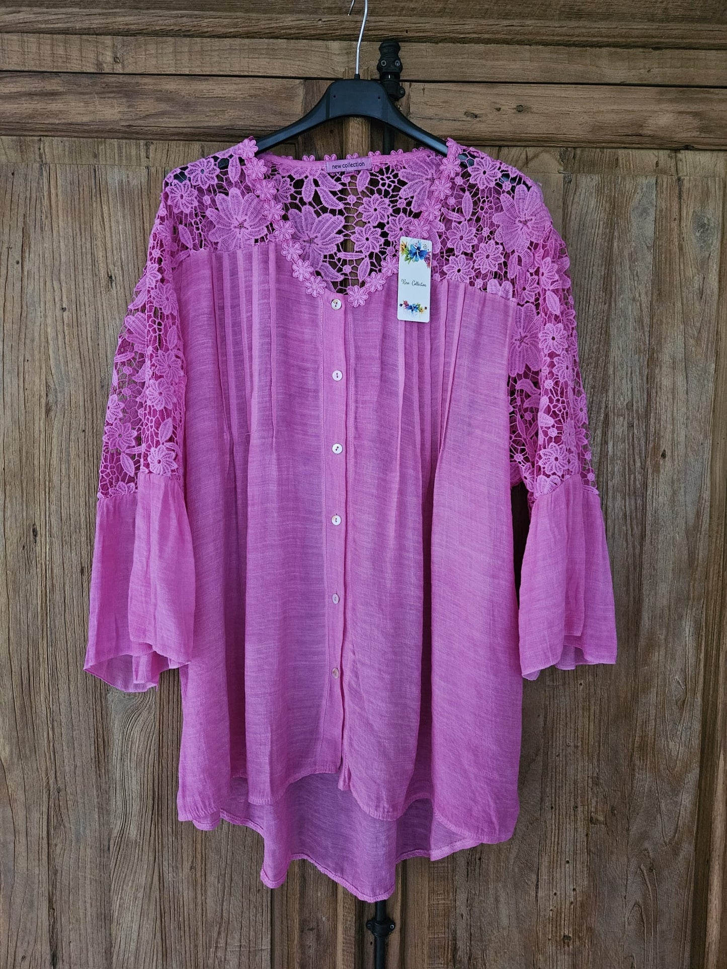 Flower lace blouse