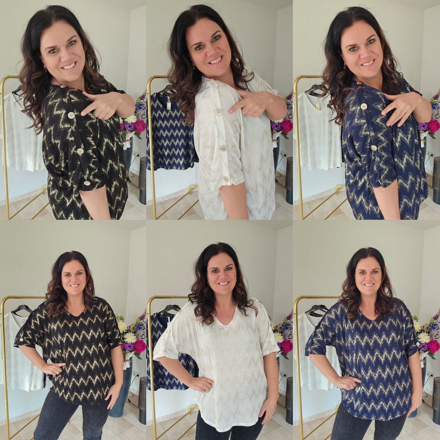 Blouse touch of gold