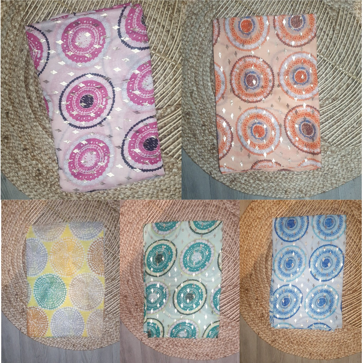 Sjaal met cirkelpatroon